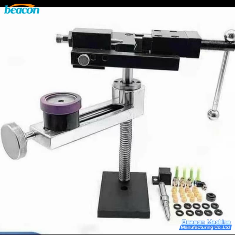 {Common Rail Injector Clamping Fixture for Diesel Test Bench | Precision Injector Holder Tool}