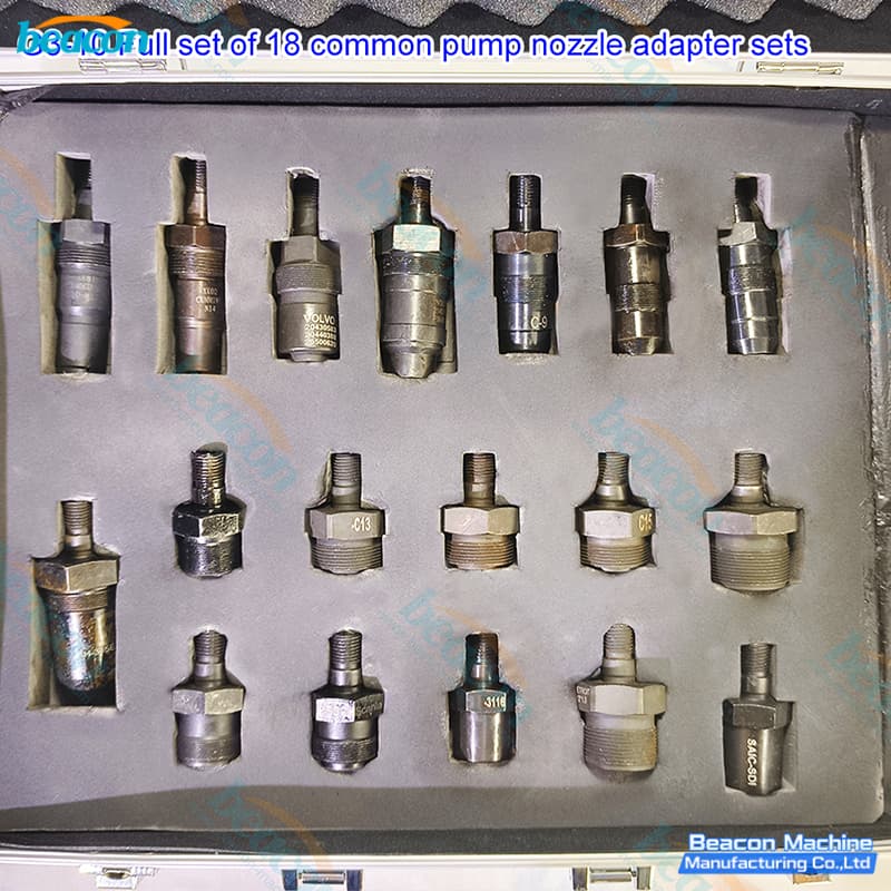 {G3-10 18pcs Universal Pump Nozzle Test Adapter Kit for Volvo Scania Bosch | Diesel Injector Test Adapter}
