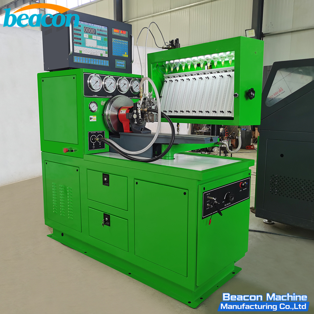 {BC3000-D 12 Cylinder Mechanical Fuel Pump Test Bench with Storage Drawers | Diesel Injection Pump Calibration Station - BEACON MACHINE}