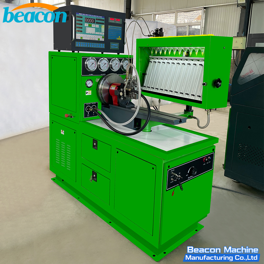 {BC3000-D 12 Cylinder Mechanical Fuel Pump Test Bench with Storage Drawers | Diesel Injection Pump Calibration Station - BEACON MACHINE}