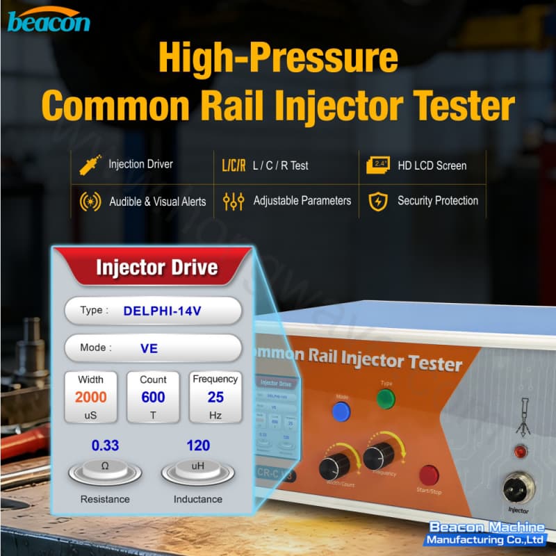 {BEACON MACHINE CR-C V3 Portable Common Rail Injector Pulse Generator | Professional Fuel Injection Driver}