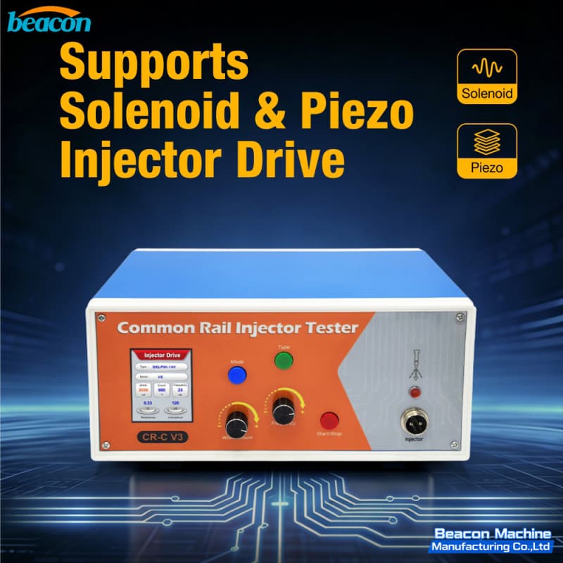{BEACON MACHINE CR-C V3 Portable Common Rail Injector Pulse Generator | Professional Fuel Injection Driver}