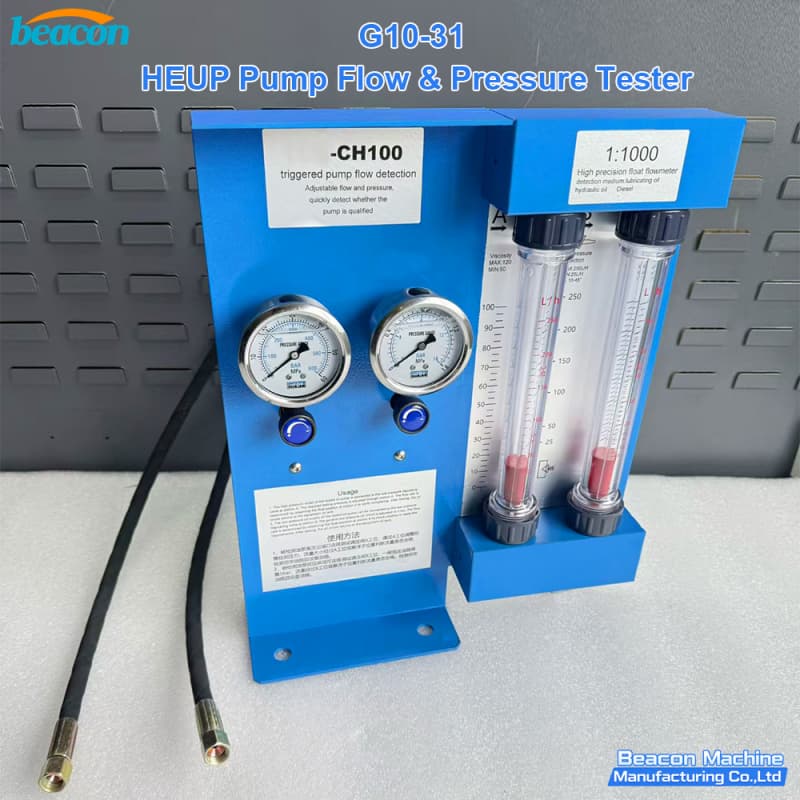 {BEACON MACHINE G10-31 | Specialized HEUP Pump Flow and Pressure Verification System | Professional HEUP Pump Flow & Pressure Tester}