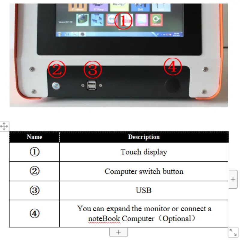 Test instrument interface