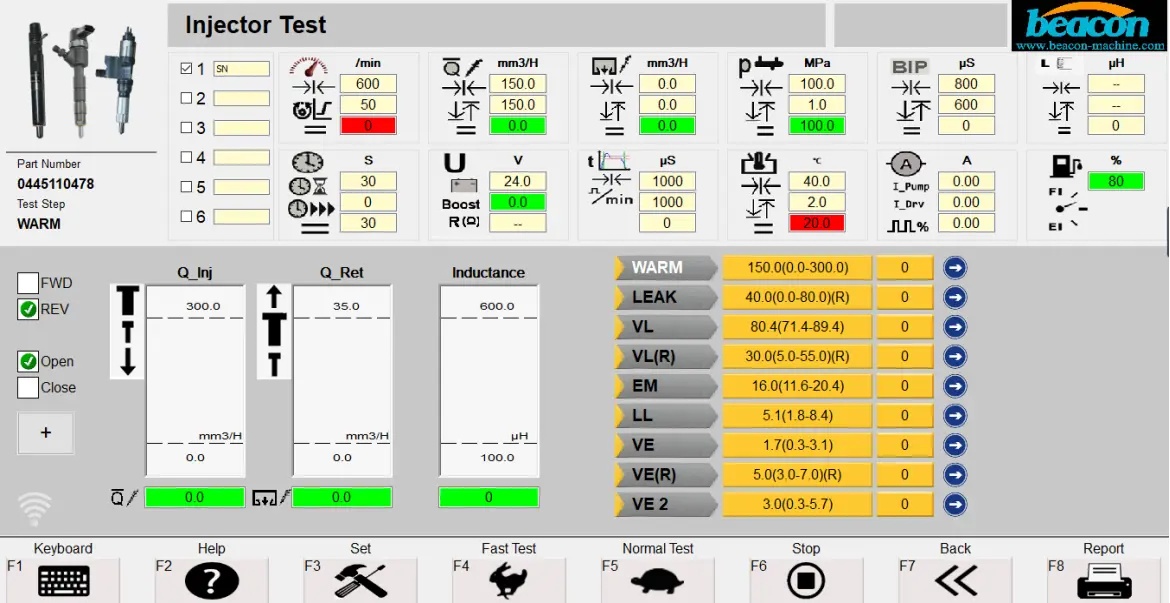 injector test Interface