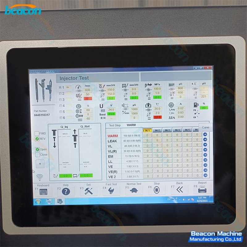 injector testing software