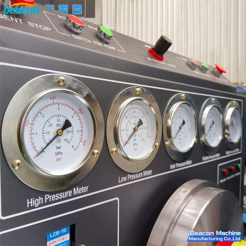 12 cylinder mini pump testing equipment pressure meter