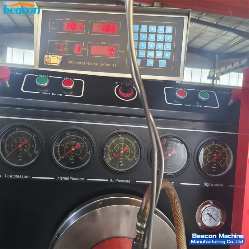 12 cylinder plunger pump calibration machine