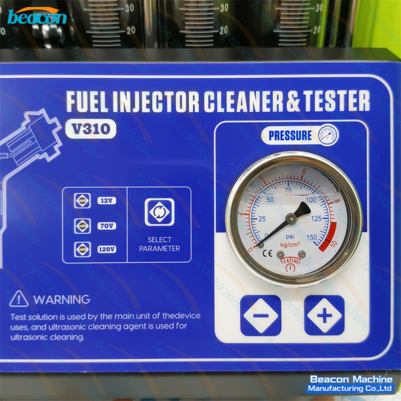 vehicle fuel injector carbon removal machine pressure meter vehicle fuel injector carbon removal machine pressure meter
