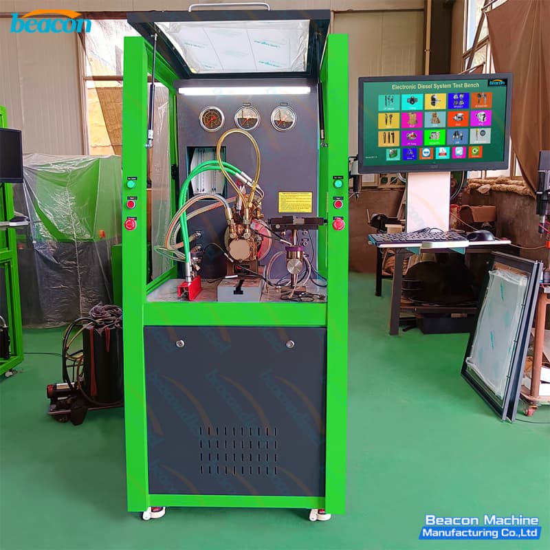 transparent tube diesel injector delivery measuring bench-green front
