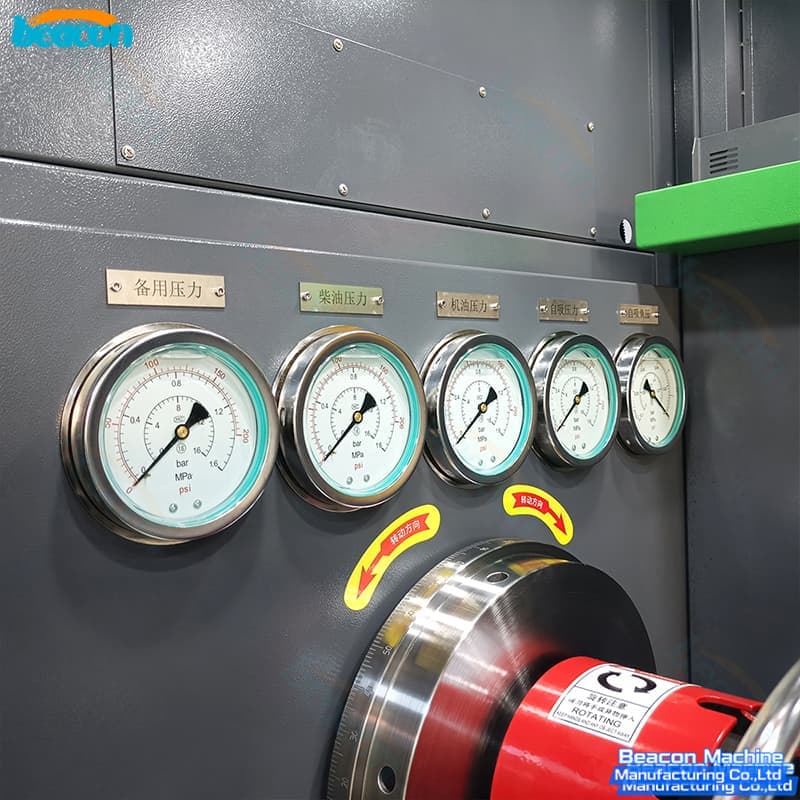 8 port heavy duty common rail proving ground-pressure meter