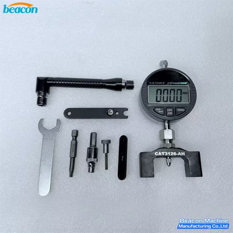 cat 3128 injector armature testing bracket,diesel machinery injector rebuild digital micrometer,caterpillar hydraulic electronic unit injector tool