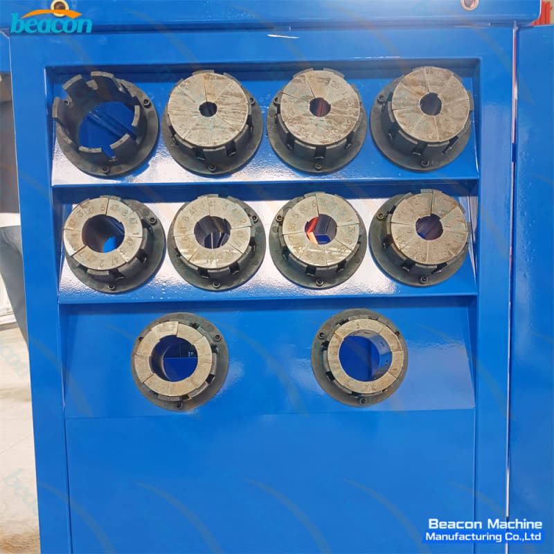 industrial cabinet style hydraulic hose press tool