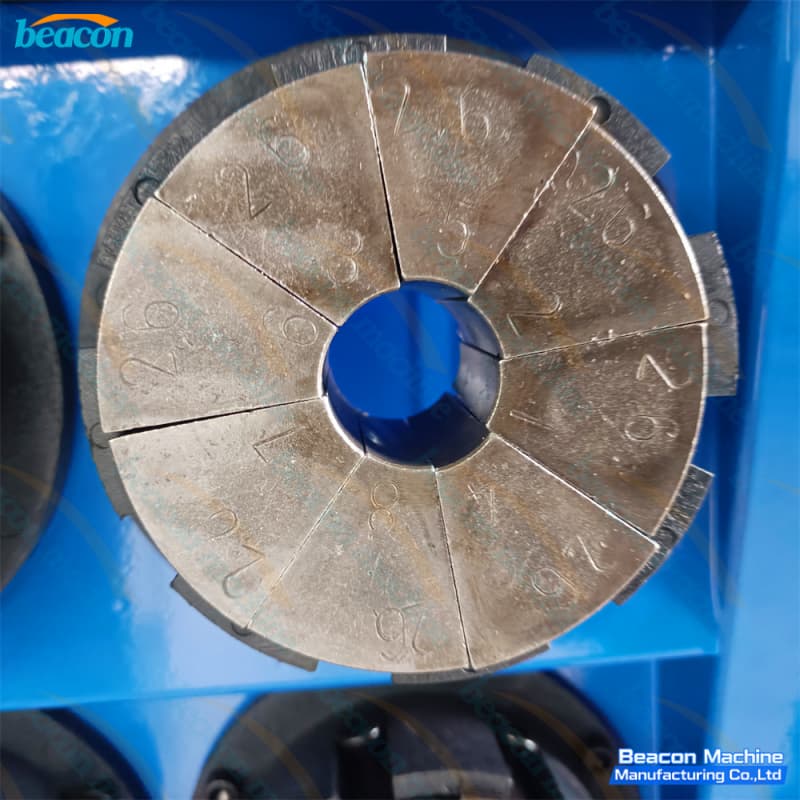 high precision analog dial hose swaging station