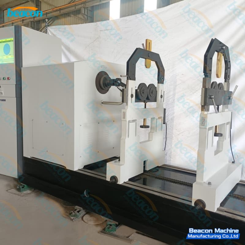 heavy duty universal joint balancing machine for large driveshaft dynamic correction