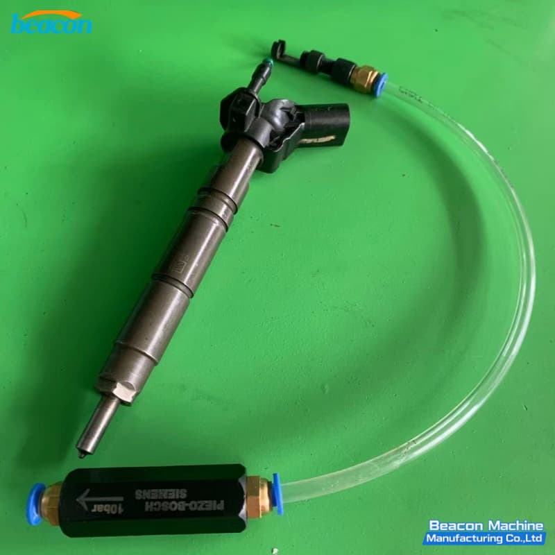 piezo injector back pressure valve for diesel test bench systems