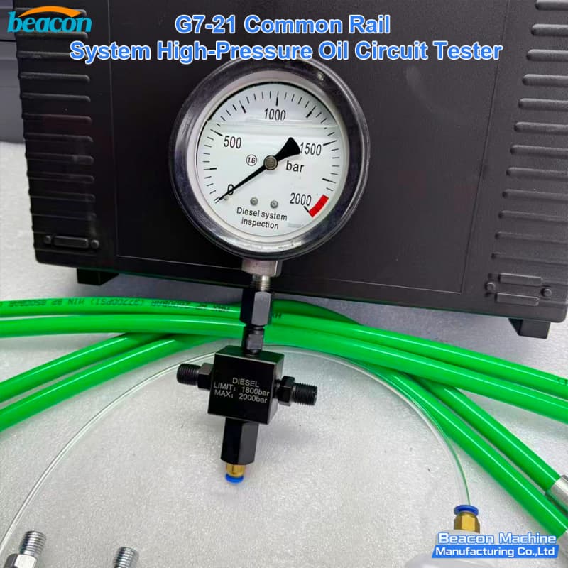 common rail system leak detection tool for high pressure fuel line testing applications