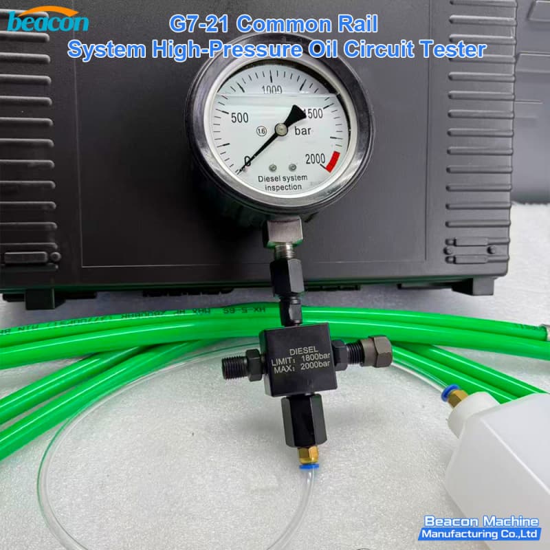 diesel high pressure fuel circuit inspection tester for injector and pump diagnostics
