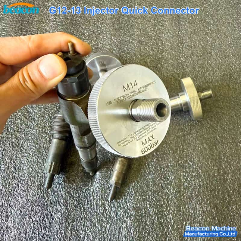 injector quick connect adapter for high efficiency diesel testing systems