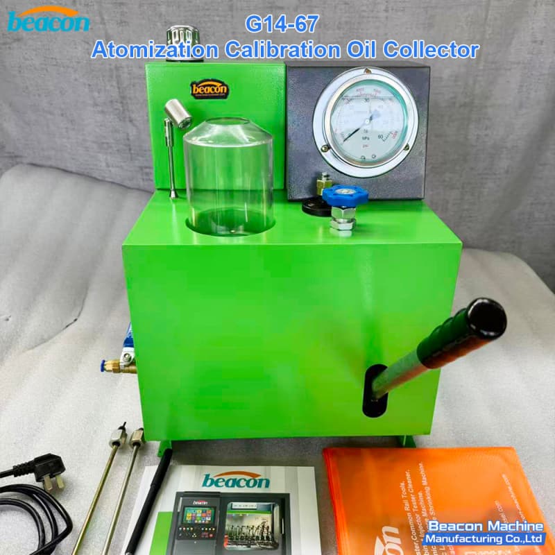 G14-67 injector spray pattern oil collector for diesel atomization calibration testing systems