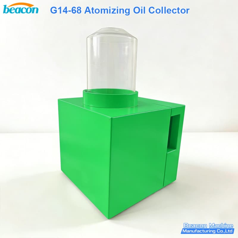 high efficiency oil collection unit for injector atomization testing applications