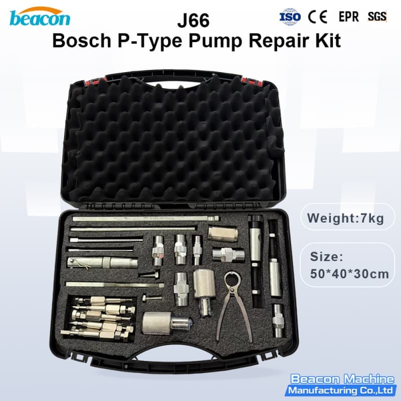 J66 inline injection pump repair tool kit for Bosch diesel fuel systems-size