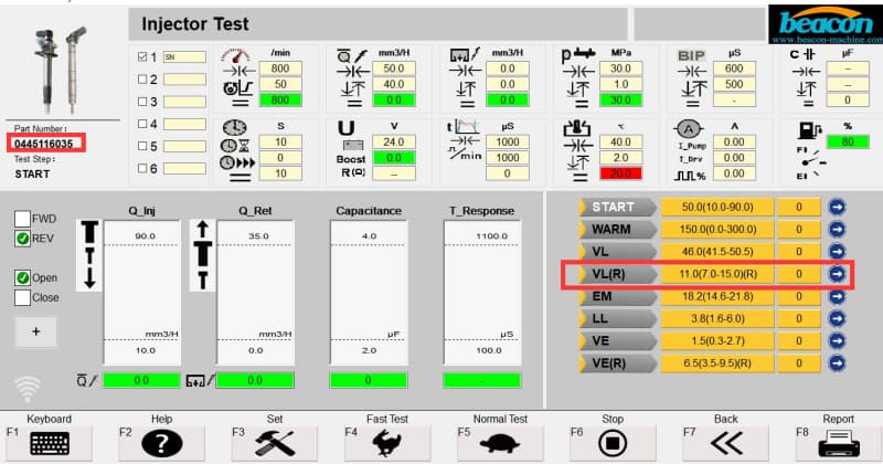 Digital flow sensor measurement interface for high return oil diagnosis