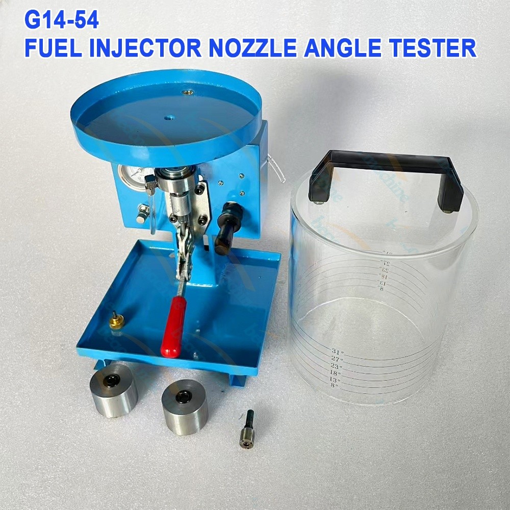 Diesel fuel system maintenance tool for checking nozzle orifice spray uniformity and degree accuracy.