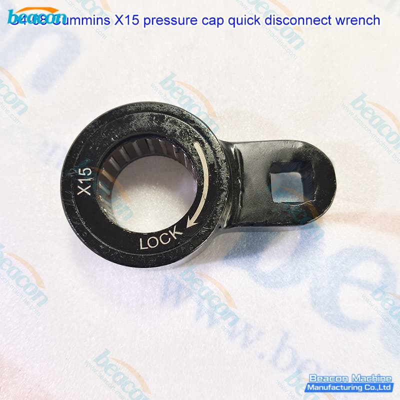 Close-up of G4-68 Cummins wrench highlighting the directional 