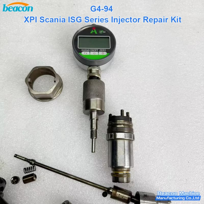 High precision digital dial indicator gauge used for precise stroke measurement on XPI injectors.