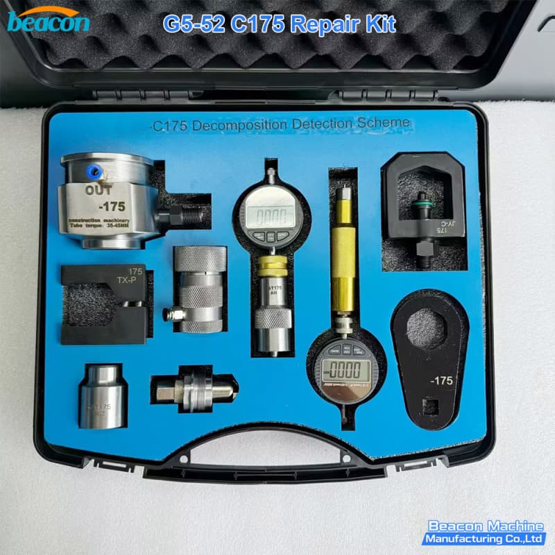 Complete G5-52 CAT C175 decomposition detection scheme in professional shockproof storage case.