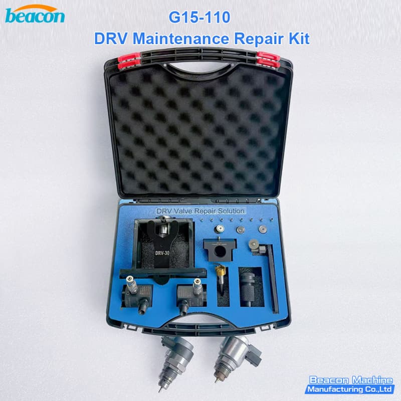Complete G15-110 pressure control valve repair kit in a professional shockproof carrying case.