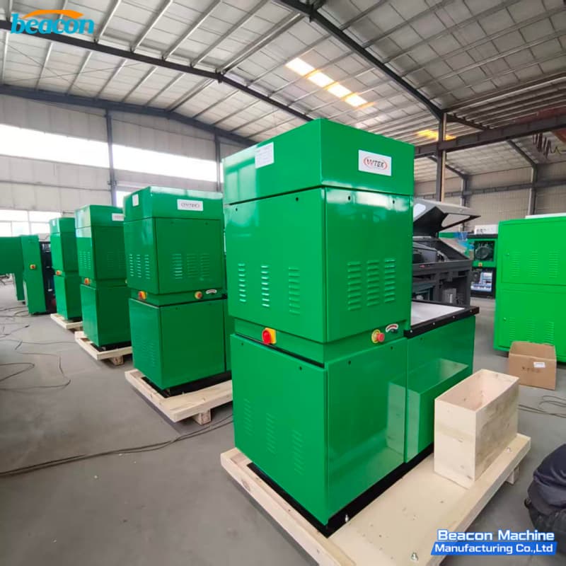 15 units of common rail test bench prepared for shipping in our factory.