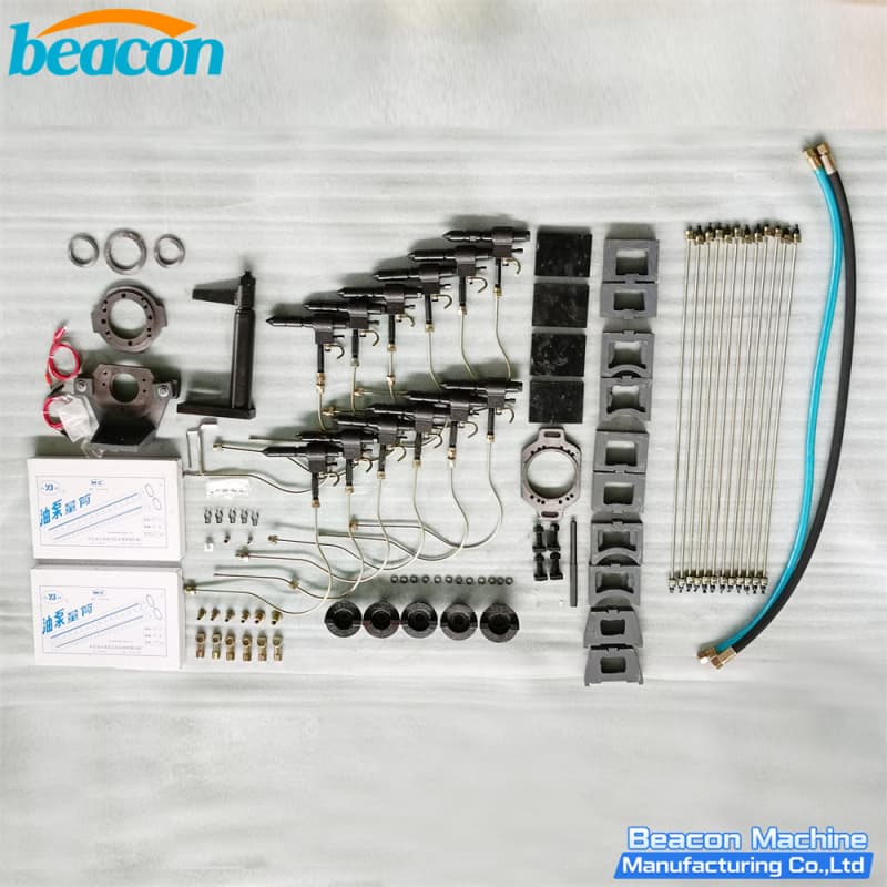 Complete accessory kit for 12 cylinder mechanical fuel pump test bench with storage drawers
