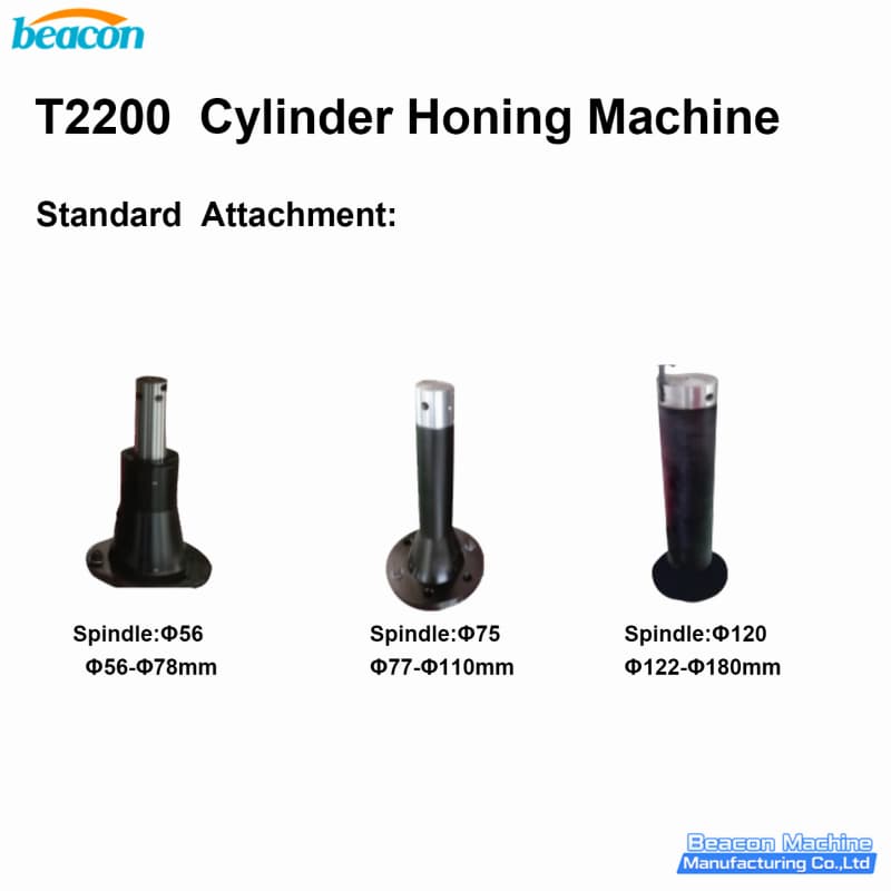 Standard attachment spindles for T2200 heavy duty boring solution Standard attachment spindles for T2200 heavy duty boring solution