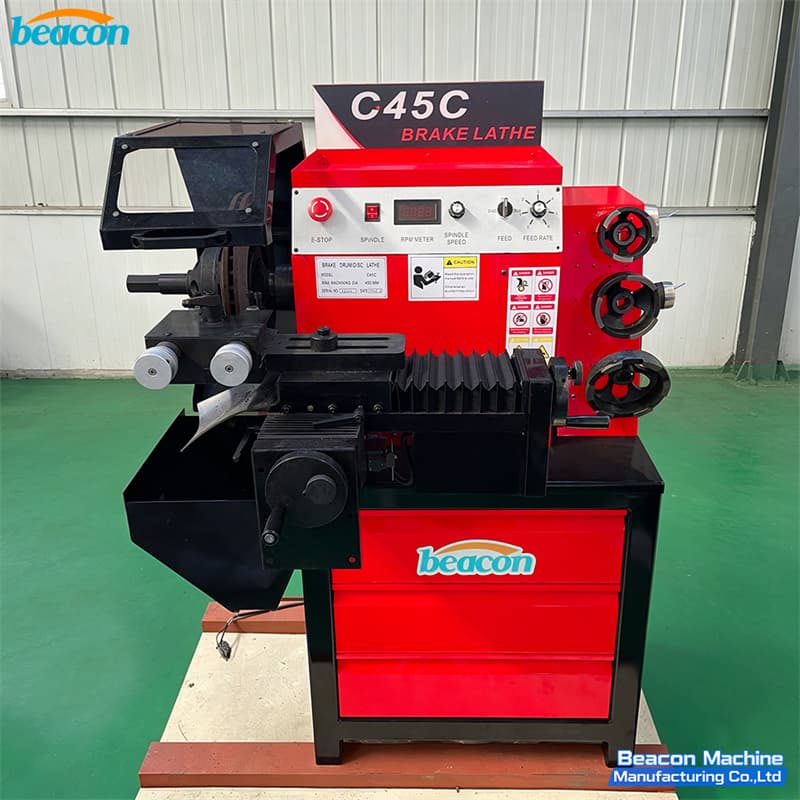 C45C professional brake disc and drum resurfacing machine front view C45C professional brake disc and drum resurfacing machine front view