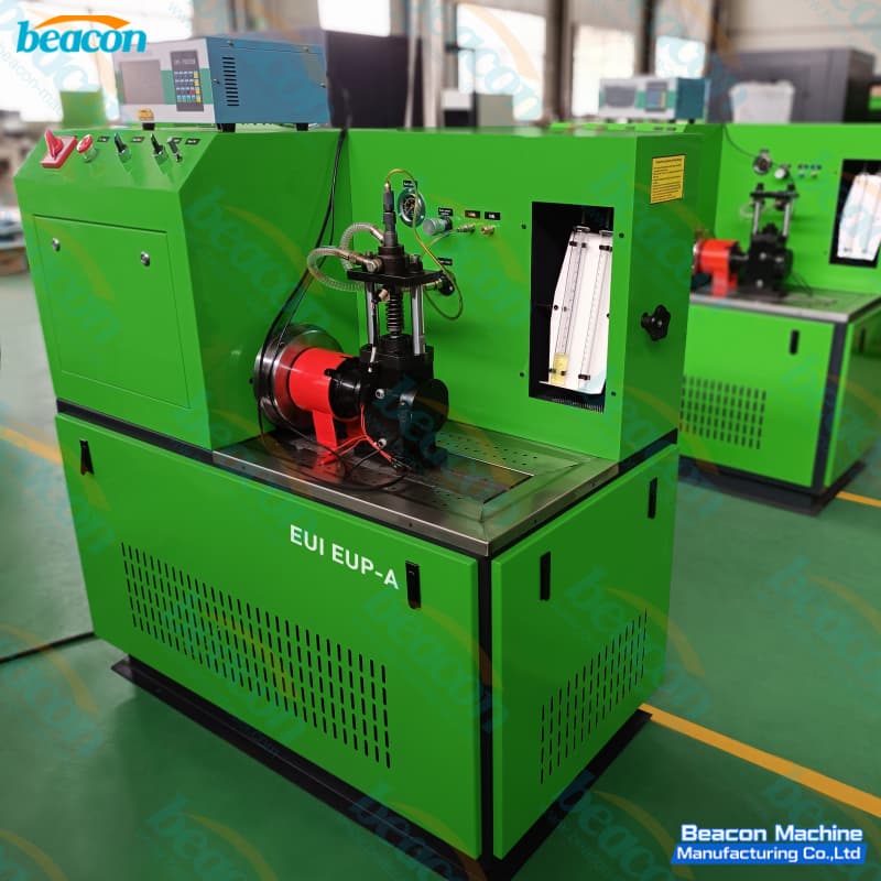 BEACON MACHINE EUI EUP-A diesel test bench side perspective