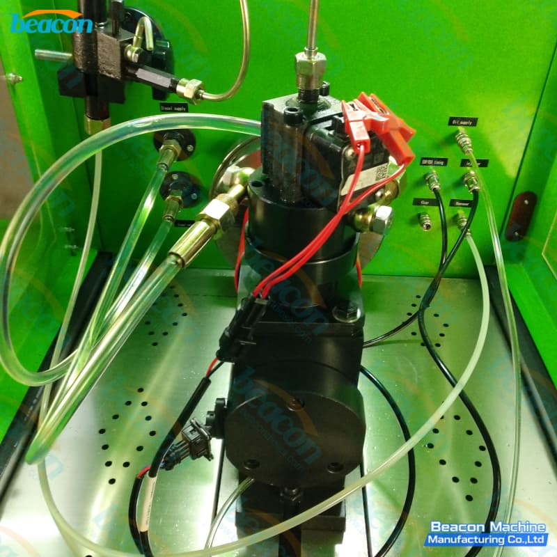 Detailed cam drive and fuel line setup for EUI EUP-D stand