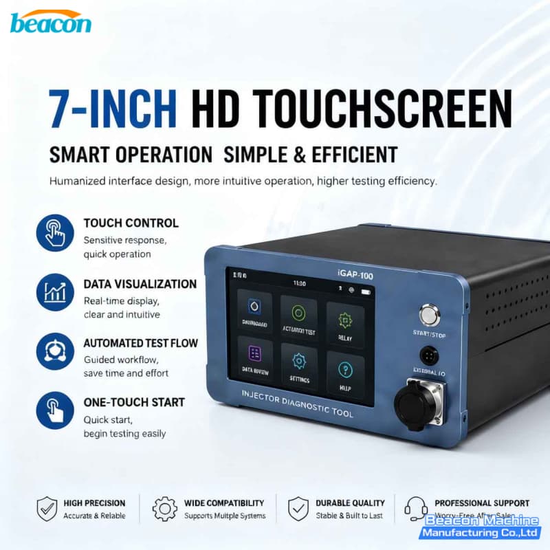 I-GAP100 7-inch touchscreen common rail injector diagnostic tool main interface I-GAP100 7-inch touchscreen common rail injector diagnostic tool main interface