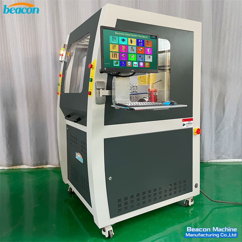 Beacon Machine professional common rail injector and pump test bench with industrial PC control system. Beacon Machine professional common rail injector and pump test bench with industrial PC control system.
