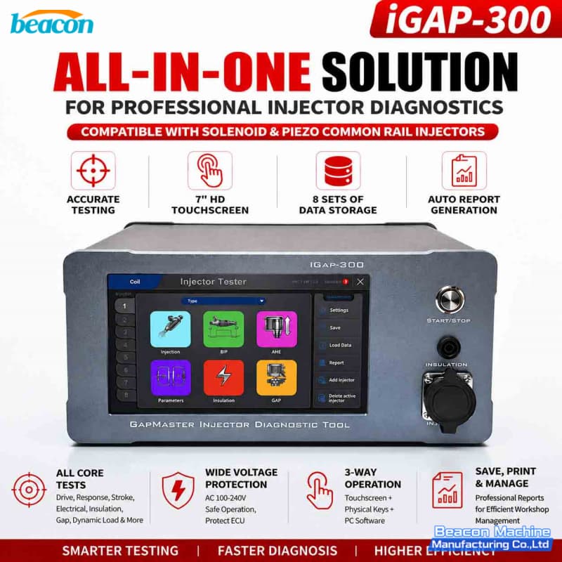 iGAP-300 all-in-one solution for solenoid and piezo common rail injector diagnostics