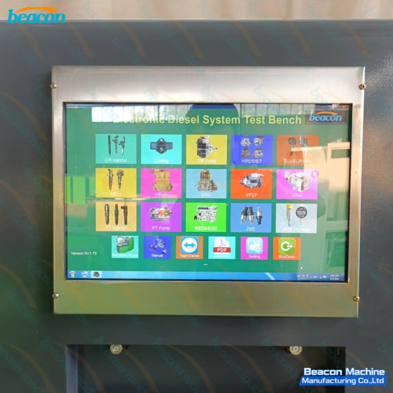 Intelligent control software for CR318S HEUI Injector Tester and Common Rail Calibration