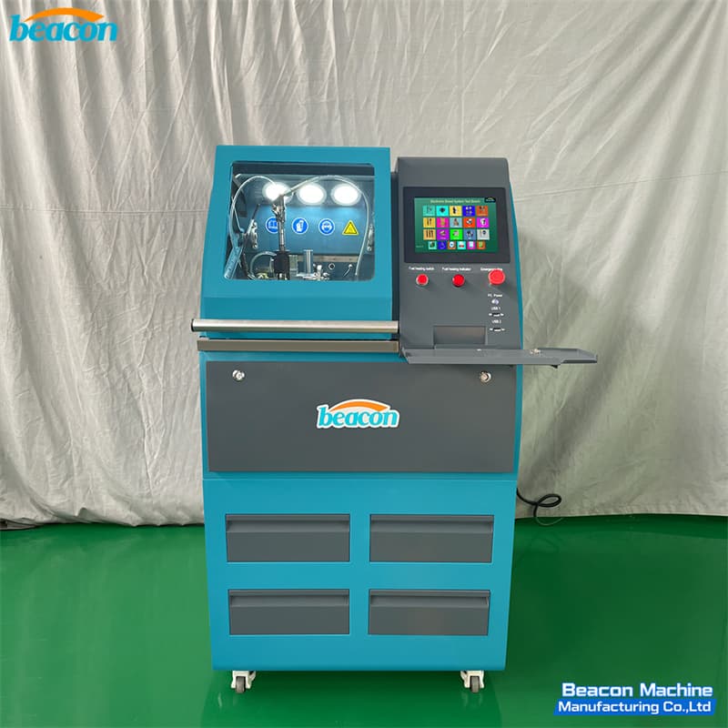 BEACON MACHINE EPS206-PLUS professional common rail injector test bench with 19-inch touch screen.