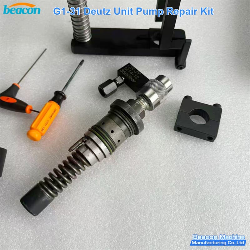Unit pump internal component inspection using G1-31 rebuilding kit tools. Unit pump internal component inspection using G1-31 rebuilding kit tools.