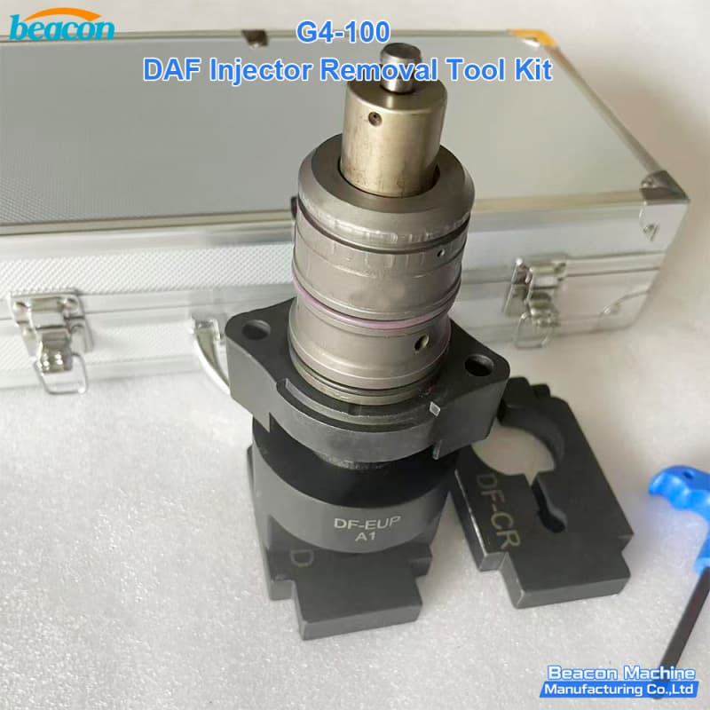 Full set overview of specialized DAF smart injector disassembly tool kit with hex key Full set overview of specialized DAF smart injector disassembly tool kit with hex key