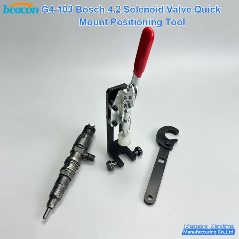 Complete G4-103 quick mount solenoid valve positioning device with specialized wrench accessory