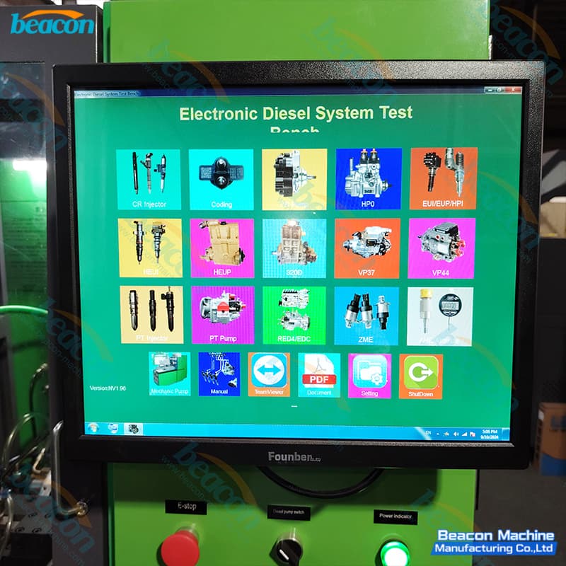 common rail injector test bench BC300 softeare