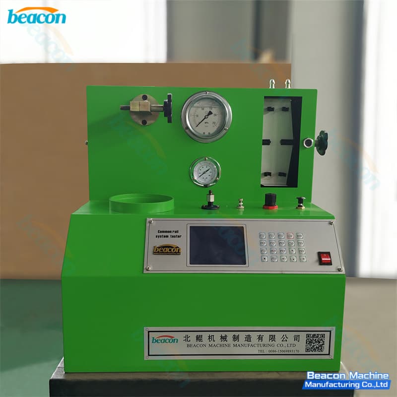 BEACON MACHINE PQ1000-B digital desktop common rail injector testing unit front view BEACON MACHINE PQ1000-B digital desktop common rail injector testing unit front view