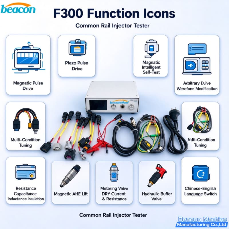 F300 Functional Matrix – Comprehensive Piezo, Solenoid, Resistance, Capacitance and Inductance Testing F300 Functional Matrix – Comprehensive Piezo, Solenoid, Resistance, Capacitance and Inductance Testing
