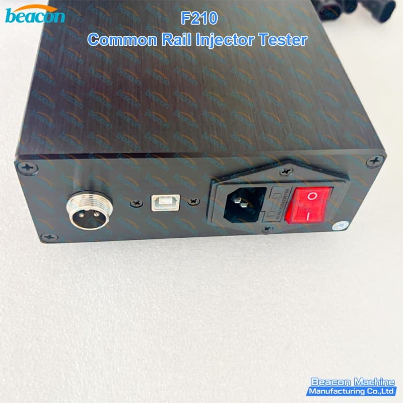 Rear Panel Aviation Signal Output Port USB Interface and Power Switch of F210 Tester Rear Panel Aviation Signal Output Port USB Interface and Power Switch of F210 Tester